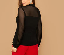 Load image into Gallery viewer, Sheer Elegance cocktail blouse