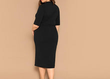 Load image into Gallery viewer, Back to Black Pencil Dress