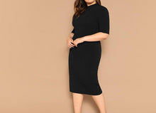 Load image into Gallery viewer, Back to Black Pencil Dress