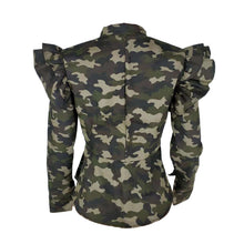 Load image into Gallery viewer, Ready for War ruffled camo jacket